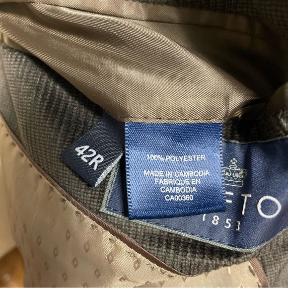 Grafton 1853 Brown suede blazer suit jacket 42R - Picture 2 of 4